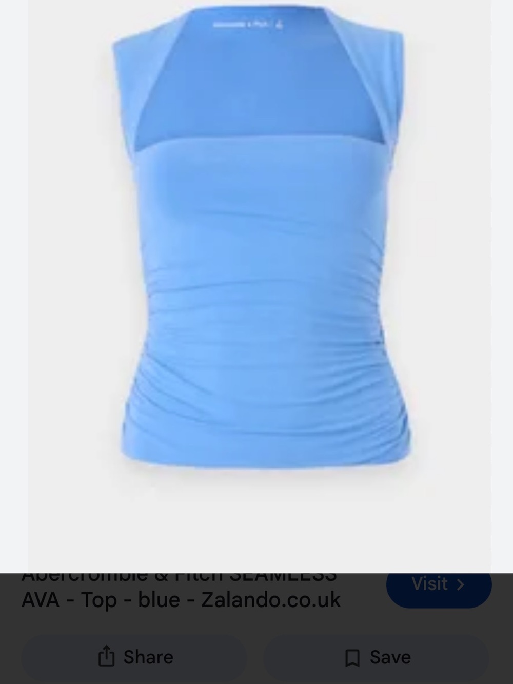 A&F Ava top in marine blue size L NWT
